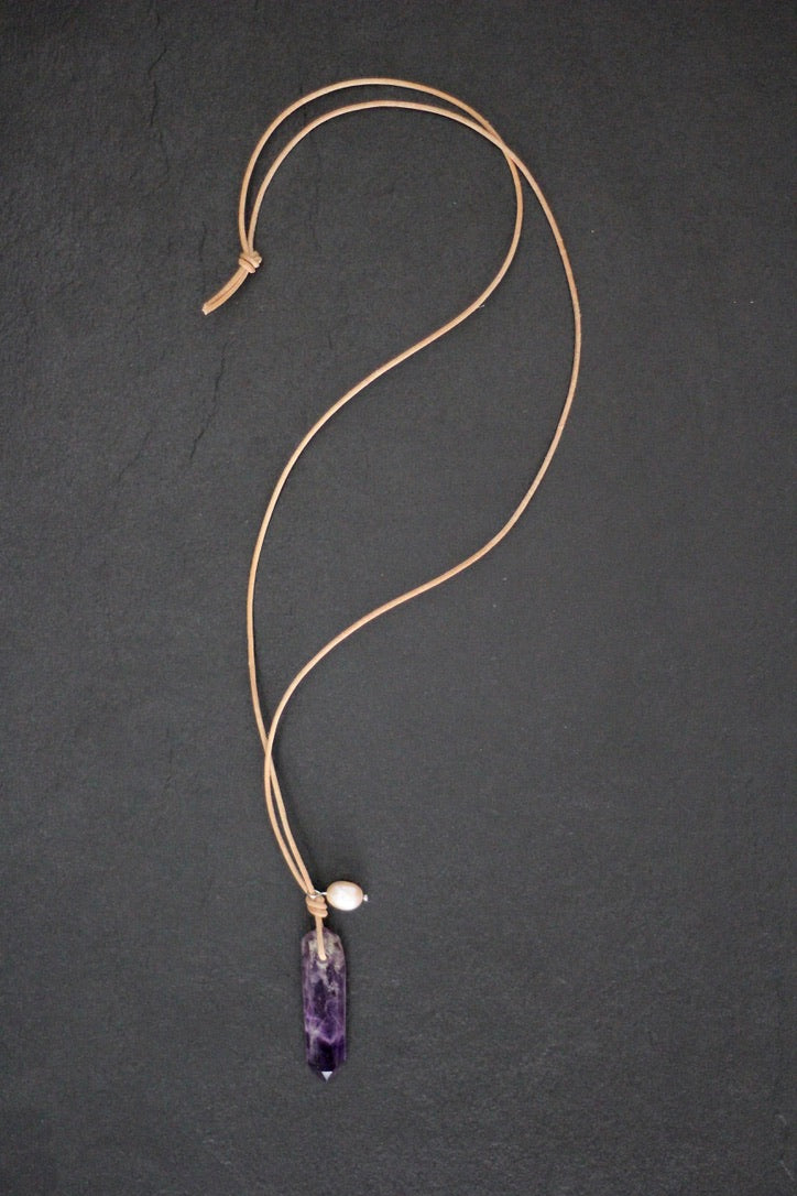 SARAHMONY Amethyst Waves Necklace