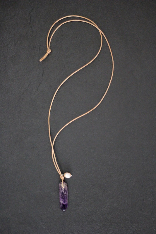 SARAHMONY Amethyst Waves Necklace