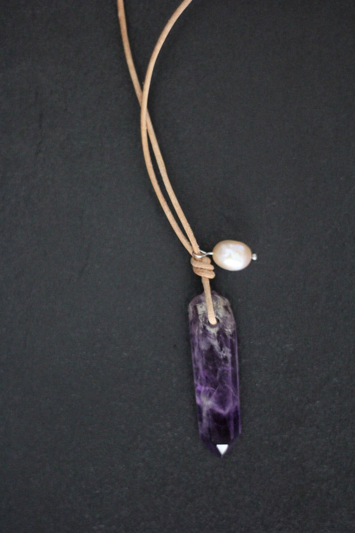 SARAHMONY Amethyst Waves Necklace