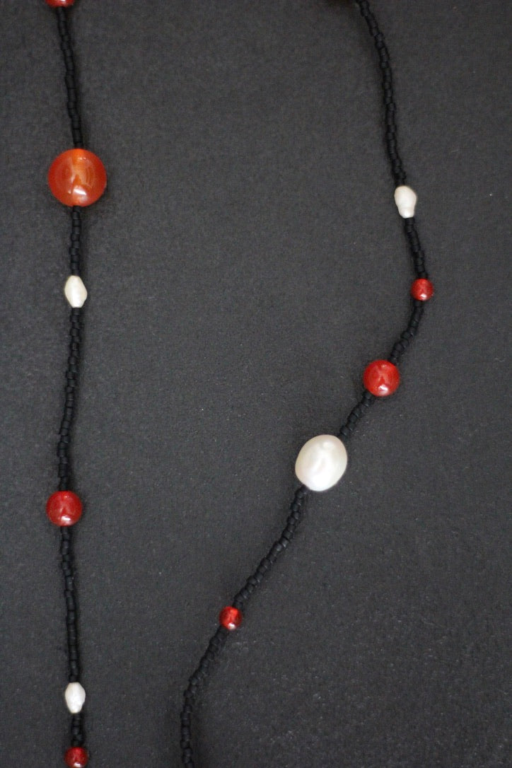 SARAHMONY Carnelian Orbs Necklace