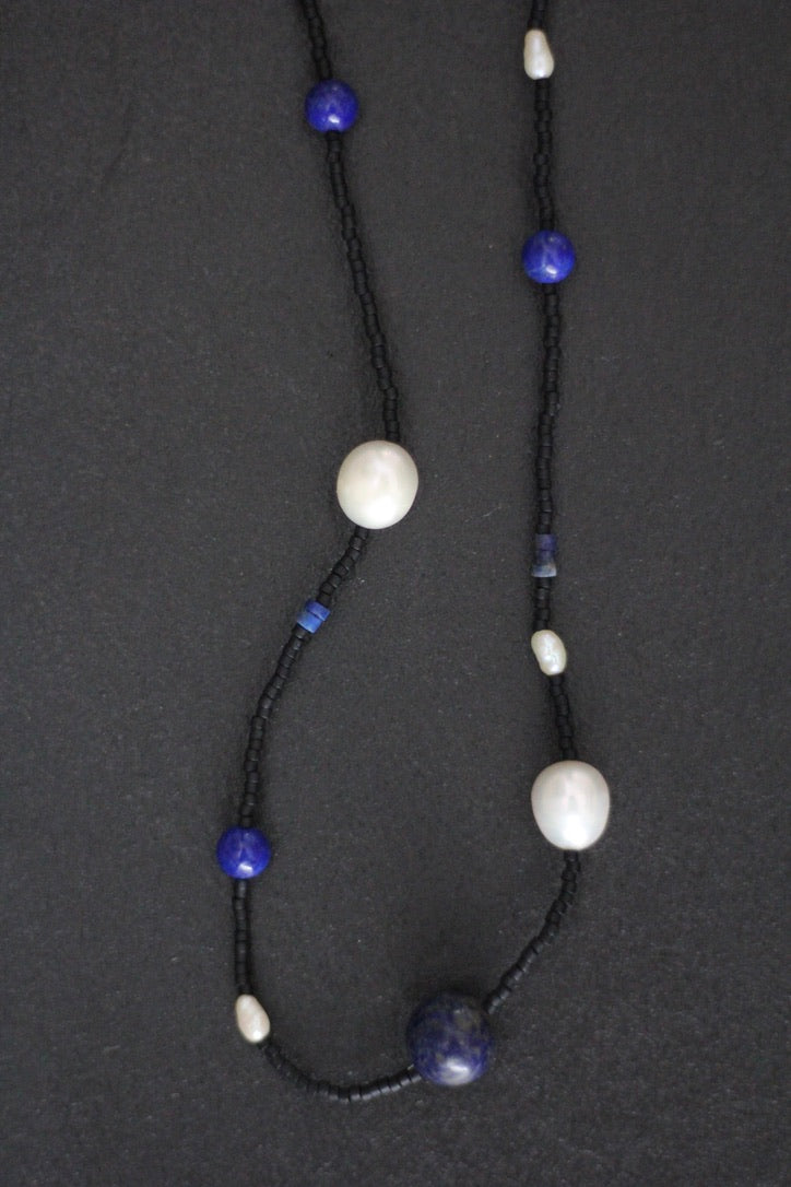 SARAHMONY Lapis Orbs Necklace
