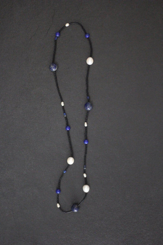 SARAHMONY Lapis Orbs Necklace